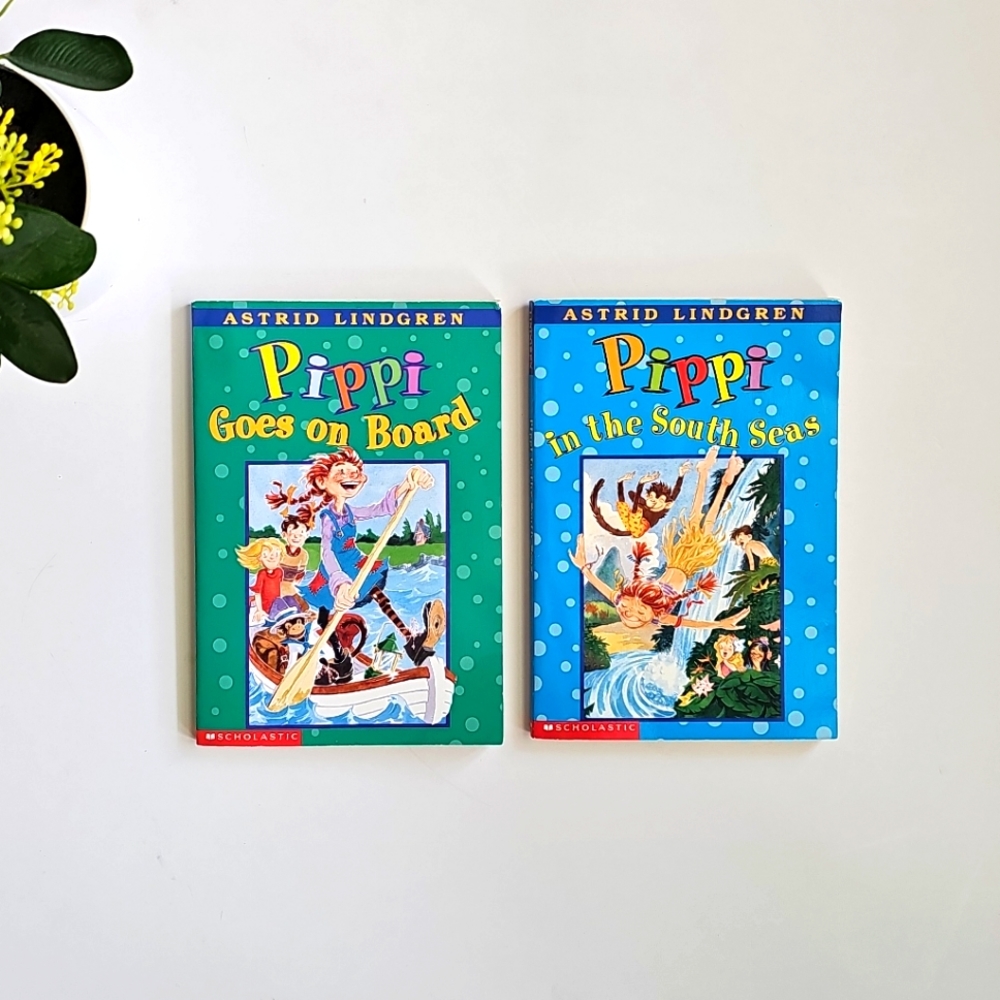 Pippi Astrid Lindgren Set of 2 , Pippi In The South Seas, Pippi Goes on Board